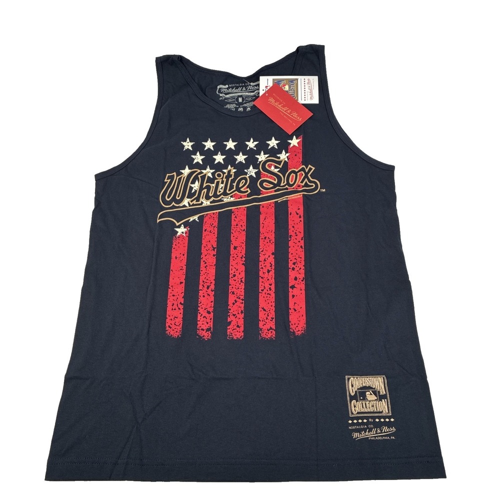 New Mens Mitchell & Ness Chicago‎ White Sox Flag Tank Top Size Medium NWT